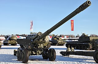 <span class="mw-page-title-main">2A36 Giatsint-B</span> Soviet 152 mm towed field gun