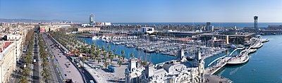 Vista de Barcelona desde el Monumento a Colón