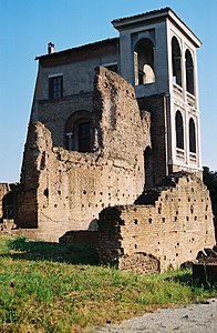 La « Casina Farnese », construite au-dessus du palais Flavien.