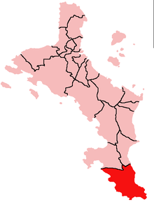 Harta provinciei Takamaka în cadrul Seychelles