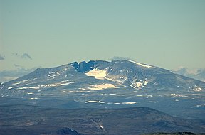 Blick auf die Snøhetta vom Rondeslottet