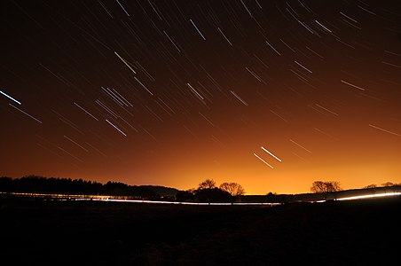 Startrails created from 14 photos (2 minutes of exposure)