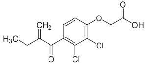 Strukturformal von Etacrynsäure