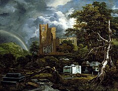 Jacob Isaackszoon van Ruisdael - The Jewish Cemetery (1654 or 1655)