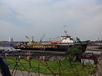 A ship berthing at the western part (KPD-1) of Kidderpore Dock.