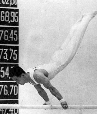 <span class="mw-page-title-main">Gymnastics at the 1960 Summer Olympics – Men's parallel bars</span> Olympic gymnastics event