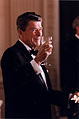 Reagan toasting Malcolm Fraser at a White House state dinner