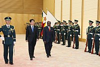 Honor guard in the hall