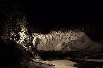 Tännforsen på vintern.