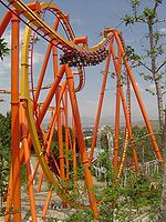 Tatsu's 124-foot-tall pretzel loop