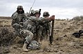 M224A1 mortarman in Yakima Training Center, 2013