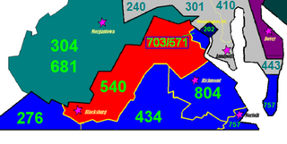 <span class="mw-page-title-main">Area codes 540 and 826</span> Area code for northwestern Virginia, United States