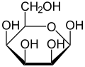 de: Struktur von beta-D-Talopyranose (Haworth-Schreibweise); en: Structure of beta-D-talopyranose (Haworth projection)