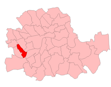 Fulham East in the County of London, boundaries 1950-55 FulhamEast1950.png