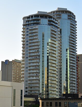 <span class="mw-page-title-main">Icon Towers</span> Pair of residential skyscrapers in Edmonton, Alberta, Canada