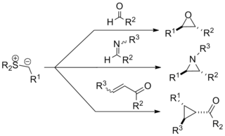 <span class="mw-page-title-main">Johnson–Corey–Chaykovsky reaction</span> Chemical reaction in organic chemistry