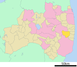 Location of Kawauchi in Fukushima Prefecture