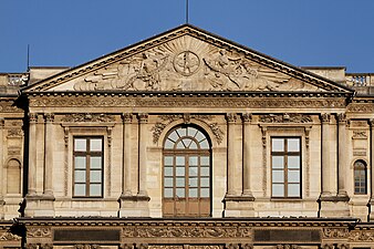 Pediment of the West facade of the Pavillon Saint-Germain-l'Auxerrois (PA00085992 1560).jpg