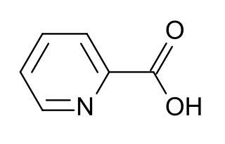 <span class="mw-page-title-main">Picolinic acid</span> Pyridine-2-carboxylic acid; bidentate chelating agent