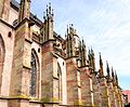 Buttresses of St. John the Baptist Church in Niederhaslach, Alsace