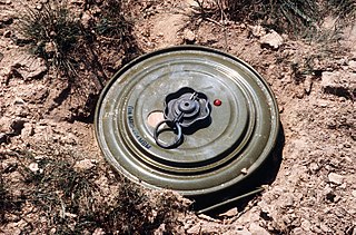 <span class="mw-page-title-main">Anti-tank mine</span> Type of land mine designed to destroy tanks