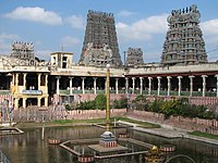 The armies of the Delhi Sultanate led by their Delhi Sultanate commander Malik Kafur demolished and plundered the Meenakshi Temple of Madurai and looted it of all its wealth.[255][256][257]