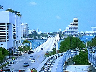 <span class="mw-page-title-main">Venetian Causeway</span> Bridge in Miami-Dade County, Florida, Florida, United States