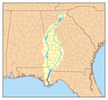 Río Apalachicola y sus dos fuentes: el Chattahoochee (izq.) y el Flint (der.)