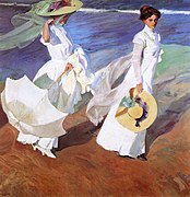 Paséu a veres del mar, Joaquín Sorolla, 1909