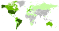 Mapa da diáspora italiana no mundo