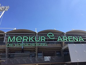 Die Nordseite der Merkur Arena