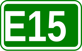 <span class="mw-page-title-main">European route E15</span> Road in trans-European E-road network