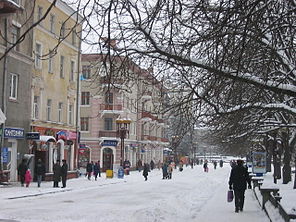 Бульвар Тараса Шевченка взимку