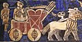 Image 16The wheel, invented sometime before the 4th millennium BC, is one of the most ubiquitous and important technologies. This detail of the "Standard of Ur", c. 2500 BCE., displays a Sumerian chariot. (from History of technology)