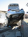 Car on fence