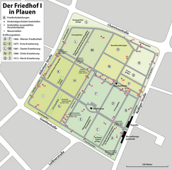 Der Friedhof I in Plauen