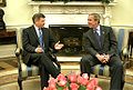 Prime Minister Kjell Magne Bondevik of Norway in the Oval Office Friday, May 16, 2003.