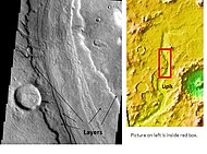 Layers in Reull Vallis, as seen by THEMIS