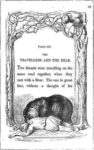 <span class="mw-page-title-main">The Bear and the Travelers</span> Aesops fable