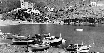 Les anciennes écoles de Portbou (1936).