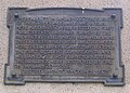 Plaque on monument on the corner of West Terrace