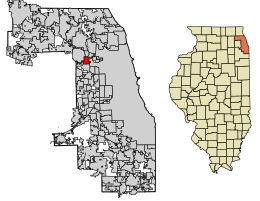 Location of Schiller Park in Cook County, Illinois.