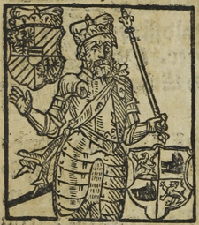 Hynek z Poděbrad (kresba B. Paprockého, Zrcadlo slavného Markrabství moravského, 1593)