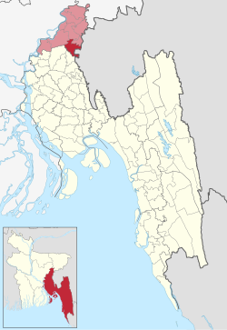 Location of Kasba upazila