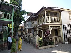 Une ruelle dans le voisinage de Kothachiwadi à Girgaum, réputé pour son architecture indo-portugaise.