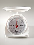 Spring-based analog kitchen scale