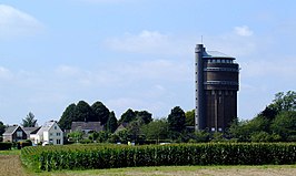 Zicht op de Watertoren vanaf de pepelwyenweg