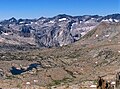 East aspect centered in the distance. From Mt. Agassiz, with Dusy Basin lower foreground