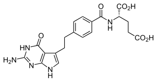 <span class="mw-page-title-main">Pemetrexed</span> Chemical compound