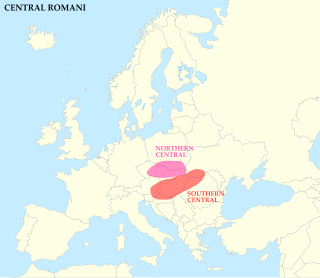 Romany dialects Central.svg